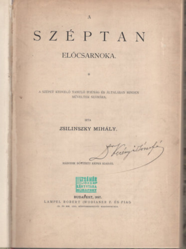 Zsilinszky Mihály - A széptan előcsarnoka