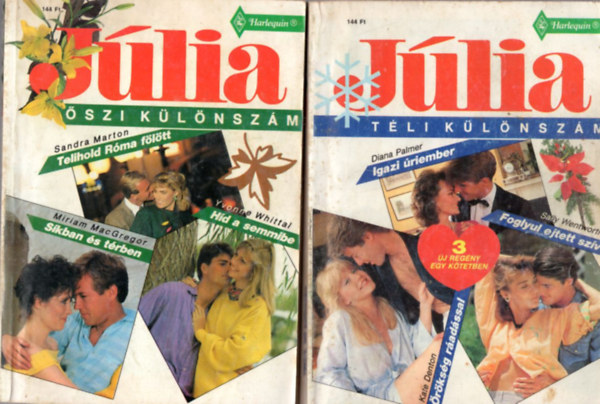 Diana Palmer, Sally Wentworth, Kate Denton - 4 db J�lia k�l�nsz�m: 1992. �vf. tavaszi + 3. ny�ri + 4. �szi + 5. t�li