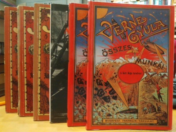 Verne Gyula (Jules Verne) - 6 db Verne: A dunai hajs; A kt Kip testvr; Az aclvros titka; Hdt Robur/A vilg ura; Nyolcvan nap alatt a Fld krl; Vres drma Livniban