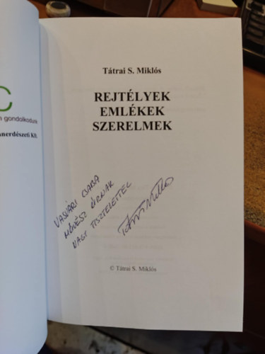 Ttrai S. Mikls - 2 db Ttrai S. Mikls: Rejtlyek - emlkek - szerelmek (Novellk I-II.)(Litera-Tra Mvszeti Kiad)