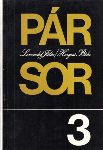 Horgas Bla-Levendel Jlia - Pr-sor 3. (Mhelynapl) - dediklt