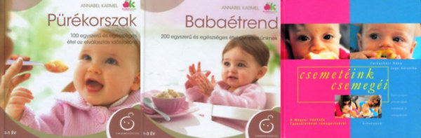 Annabel Karmel, Annabel Karmel, Farkasházi Réka Juga Veronika - 3 db babaszakácskönyv: Pürékorszak - 100 egyszerű és egészséges étel az elválasztás időszakára + Babaétrend - 200 egyszerű és egészséges étel gyermekünknek + Csemetéink csemegéi - Egészséges finomságok bébiknek és totyogók