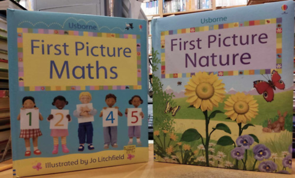 Jo Litchfield, Claire Masset, Stephanie Jones, Matt Durber (illus.) - 2 db Usborne First Picture: First Picture Maths + First Picture Nature
