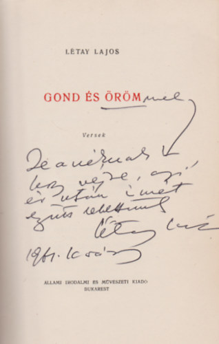 L�tay Lajos - Gond �s �r�m (Dedik�lt)
