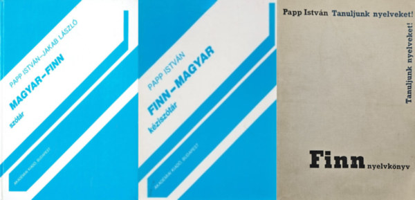 Papp Istvn, Papp Istvn-Jakab Lszl - Finn nyelvtanul knyvcsomag : Finn nyelvknyv - Tanfolyamok s magntanulk szmra + Magyar-finn sztr + Finn-magyar kzisztr (3 m)