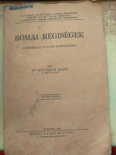 Dr. Hittrich �d�n - R�mai r�gis�gek