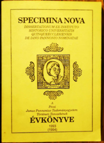 Visy Zsolt, Font Mrta, Tth Istvn, Vilmos Lszl - A Pcsi Janus Pannonius Tudomnyegyetem Trtnelmi Tanszknek vknyve 1993 (1994)