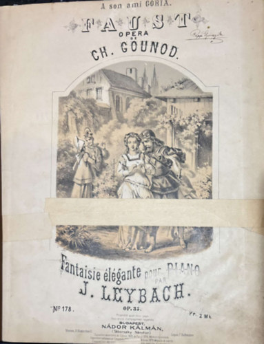 J. Leybach, Giuseppe Verdi, Wallace, Rossini, G. Meyerbeer, Georges Bizet, D. F. E. Auber, F. Halévy, Bellini - 17 db Klasszikus Zenei mestermű kotta egybekötve