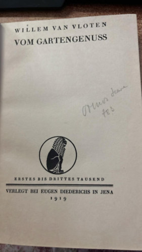 Vloten Willem van - Vom Gartengenuss.