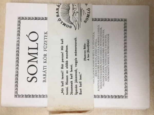 Soml� Bar�ti K�r f�zetek 1-3. - A bor filoz�fi�ja / Tan�hegy / Hegyt�rv�ny