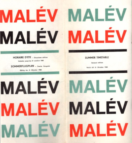 MAL�V menetrend 1968 -as