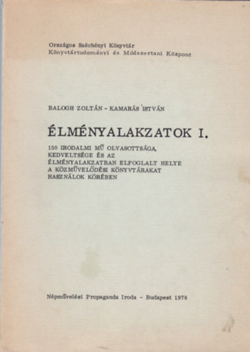 Balogh Zoltán - Kamarás István - Élményalakzatok I.