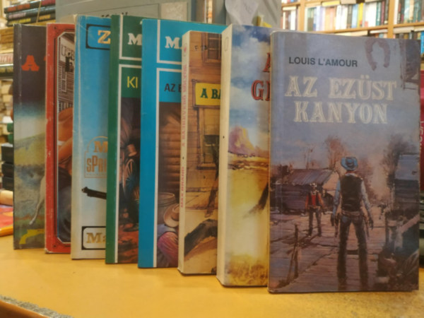 Max Brand - Louis L'Amour, Zane Grey - 8 db western: Az ezst kanyon; t a Rio Grandn; A bajkever klyk; Ki lesz a hetedik?; Az ember, a l s a kutya; Majesti tanyja; letre-hallra; A vgvidk lgija