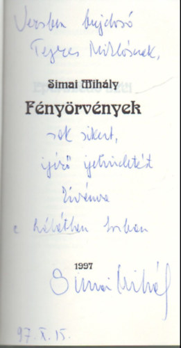 Simai Mihly - Fnyrvnyek- dediklt