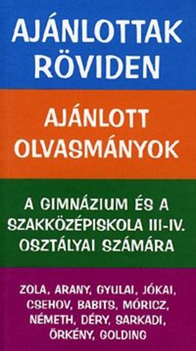 Vadai Istvn (szerk.) - Ajnlottak rviden 2. (Zola, Arany, Gyulai, Jkai, Csehov, Babits)