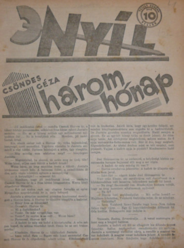 Dr. Sz�nt� Andor (szerk.) - Ny�l I. �vfolyam 21. sz�m