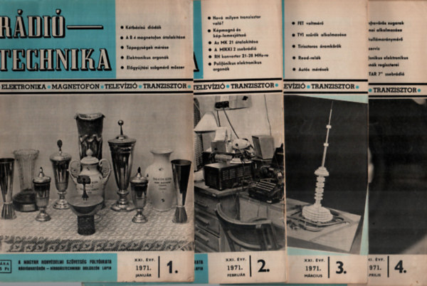Stefanik P�l (szerk) - R�di�technika 1971. �vfolyam. 1-12. sz�m. (5, 10, sz�m hi�nyzik)