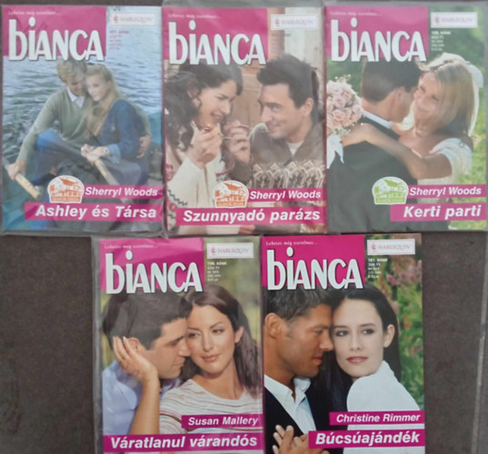 Sherryl Woods, Susan Mallery, Christine Rimmer - (5 db) Bianca romantikus magazin:  Ashley s trsa / Szunnyad parzs / Vratlanul vrands / Kerti parti / Bcsajndk