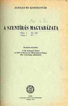 Bartha Tibor (szerk.) - A szentrs magyarzata