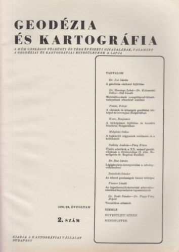 Dr. Jo Istvn (szerk.) - Geodzia s Kartogrfia 1976/2. szm