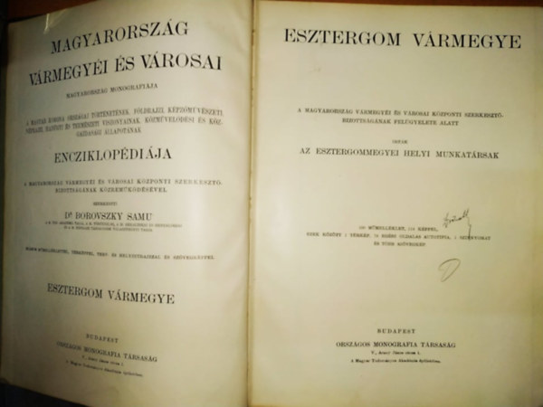 Dr. Borovszky Samu (szerk.) - Magyarország vármegyéi és városai: Esztergom vármegye
