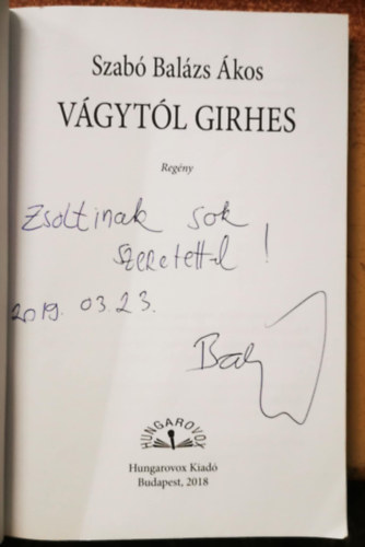 Szab� Bal�zs �kos - V�gyt�l girhes