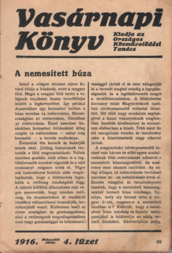 rkay Klmn (szerk.) - Vasrnapi Knyv 1916 II. flv 4-26. fzet