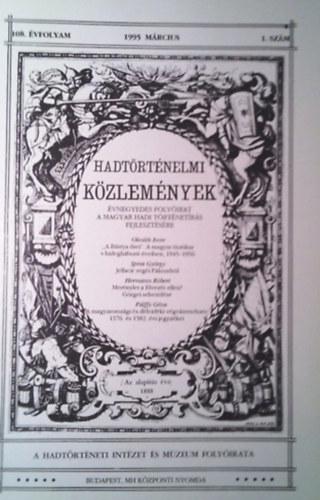 Hadtrtnelmi kzlemnyek 108. vf. 1995 mrcius 1. szm