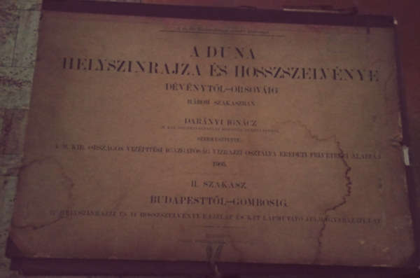 A Duna helysznrajza s hosszszelvnye Dvnytl-Orsovig hrom szakaszban: II. szakasz Budapesttl-Gombosig