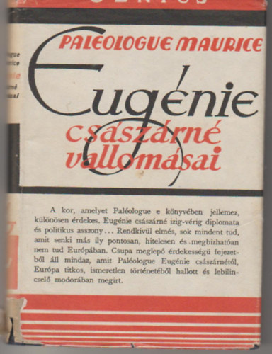 Maurice Palologue - Eugnie csszrn vallomsai