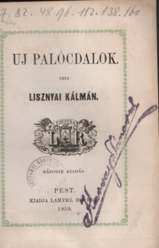 Lisznyai K�lm�n - Uj pal�cdalok