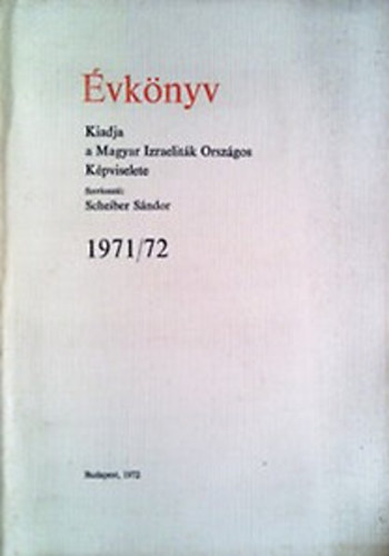 Scheiber Sndor (Szerk.) - vknyv 1971/72