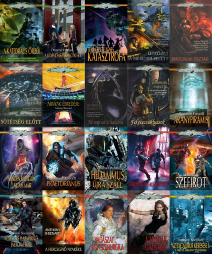 Anthony Sheenard, Harrison Fawcett, Michael Walden, Dwayne Hudson, Bal�zsy Andr�s, B�sz�rm�nyi Gyula, Sz�lesi S�ndor, Fony�di Tibor, I. M. Brod, Dave Howard, F. T�th Benedek, Leonard Stansky, - 20 db Mysterious Universe sci-fi: Birodalmi osztag + Vad�szat egy szimurgra + A Katedr�lis �rz�i + Feketecsukly�sok + A holtak galaxisa + Term�szetellenes katasztr�fa + Aranypiramis + Praetorianus + H�dammu� �jra sz�ll + Szefirot