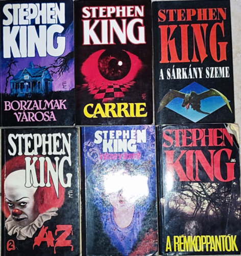 Stephen King - 6db Stephen King m - A rmkoppantk; Az 2.; Tzgyjt; A srkny szeme; Borzalmak vrosa; Carrie