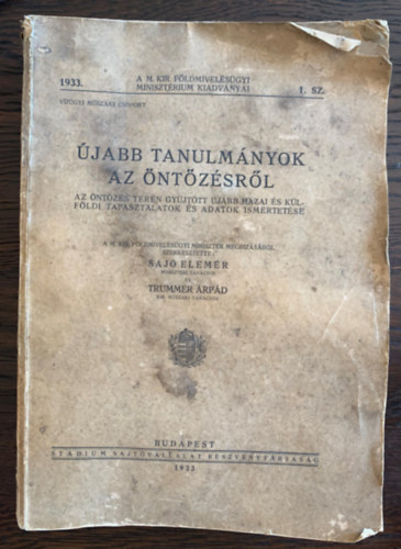 Saj Elemr; Trummer rpd (szerk.) - jabb tanulmnyok az ntzsrl