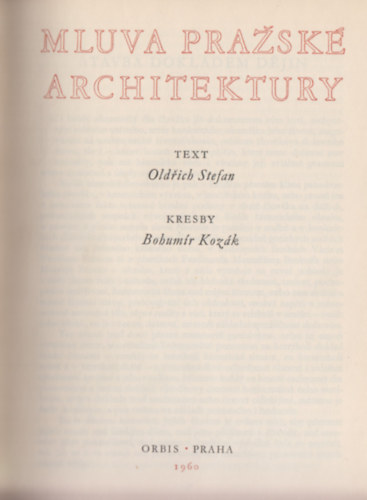 Oldich Stefan - Mluva prask architektury
