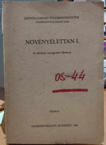 Dr. L�ng Ferenc szerk. - N�v�ny�lettan I. - A n�v�nyi anyagcsere �lettana