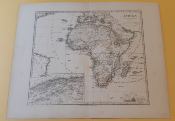 F. v. Stülpnagel - Afrika, Stieler's Hand-Atlas No. 68, 1 : 37.000.000 (ca. 47 x 38 cm) térkép