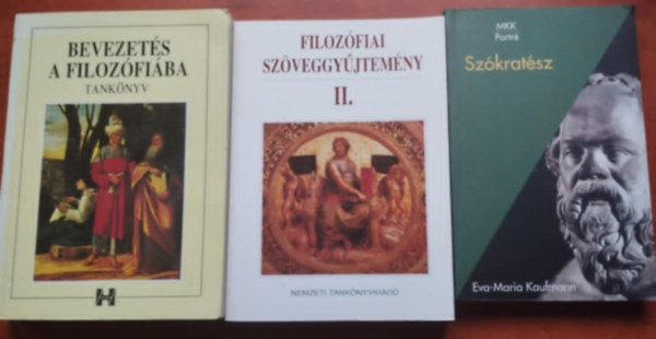 Eva-Maria Kaufman, Steiger Korn�l (szerk.), D�r�mb�zi J�nos (szerk.) - 3db filoz�fia k�nyv:Bevezet�s a filoz�fi�ba,Filoz�fiai gy�jtem�ny II,Sz�krat�sz