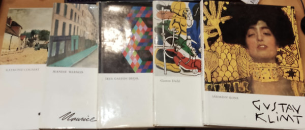 Raymond Cogniat, Jeanine Warnod, Gaston Diehl, Srmny Ilona - 5 db fest letrajz: Fernand Lger + Vasarely + Sisley + Maurice Utrillo + Gustav Klimt