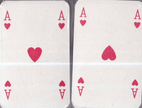 2 db kártyapakli (francia kártya, 4,2 x 6,7 cm) - bontatlan