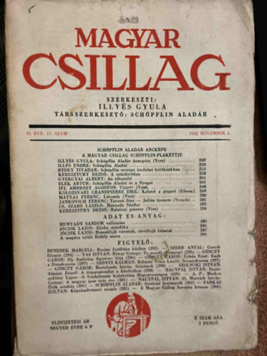Illyés Gyula - Magyar Csillag 11. évf. 11. szám